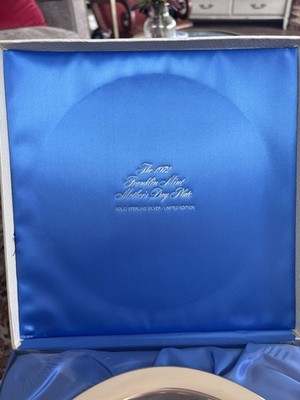 1972 Franklin Mint Sterling Silver Mother's Day Plate Mother