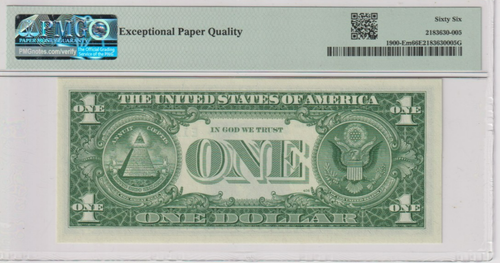 Fr 1900-Em MULE 1963 $1 FRN E11689107A bp406 PMG 66EPQ GEM CU RICHMOND - Picture 2 of 2