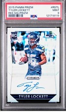 TYLER LOCKETT 2015 Panini Prizm Football RC Signatures Auto PSA 9 Seahawks /175