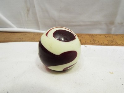 Uranium Slag Glass Gear Shift Knob Ox Blood Red Swirl Rat Rod Marble Cane Top