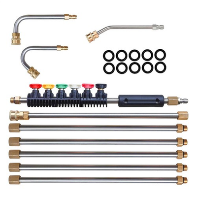 #ad #ad 1 4 Inch Telescoping High Pressure Washer Wand Set with 6 Spray Nozzles 4000PSI $110.23
