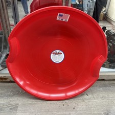 Flexible Flyer Flying Saucer 26" Plastic Snow Sled for Kids and Adults, Red