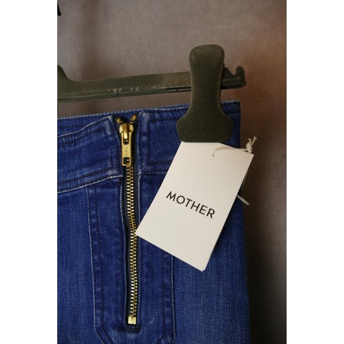 Mother RARE The Double Zip Pocket Flare Leg Jeans Womens Size 28 Blue Denim - Picture 9 of 14