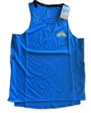Nike Trail Dri-Fit Solid Blue Tank Top Shirt FJ5336-435 FJ5336-435 Men's Size M