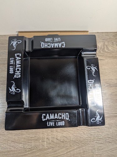 Camacho Zigarren -Live Loud- Acryl Aschenbecher 4 Zigarren Rest Black Scorpion Neu - Bild 2 von 3