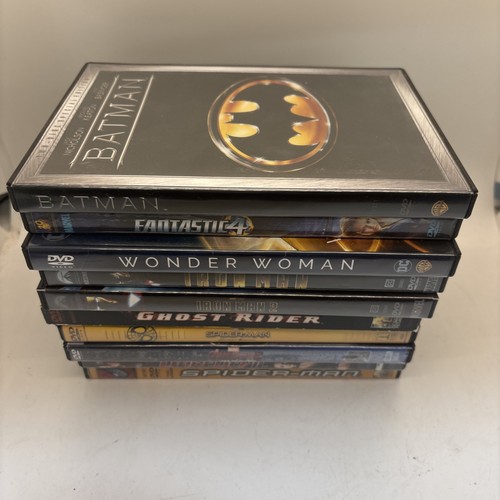 Lot of 10 Marvel DC DVD Spider-Man Daredevil Ghost Rider Wonder Woman Batman - Picture 1 of 6