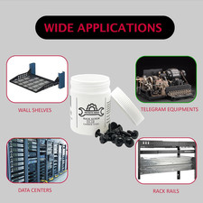 Rack Screws 10-32 and Nylon Washers Set, Carbon Steel, 50-Pack for Equipment ...