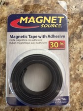 Magnet Source MAGNETIC TAPE w/ Adhesive Flexible Craft Magnet 0.5" x 30" L 07011