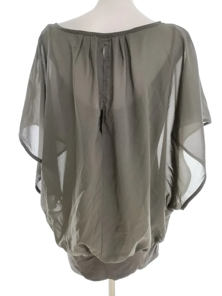 Zizzi Size S Grey Blouse Short Sleeve - Image 3 of 4