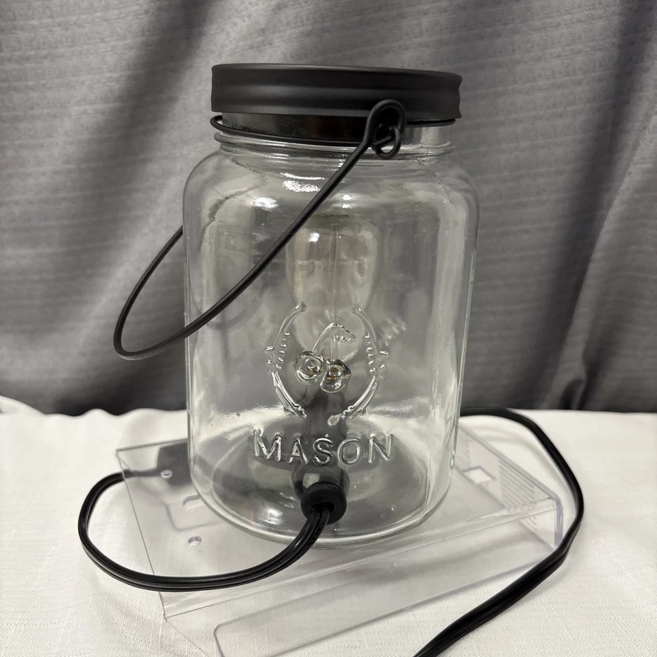 Candle Warmers Vintage Bulb Illumination Fragrance Warmer Glass Mason Jar - NIB - Image 3 of 4