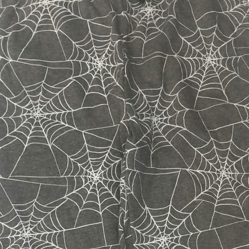 Womens Gray Spider Web Halloween Joggers Sweat Pants Sweats - Picture 2 of 2