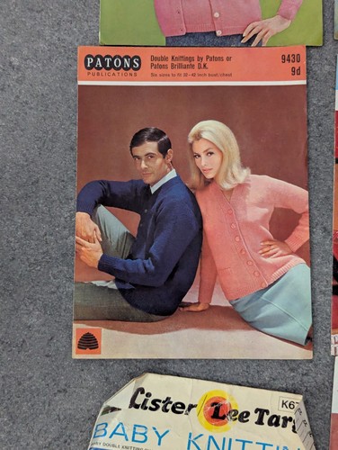 Lote de trabajo de patrones de tejido vintage - Imagen 20 de 24