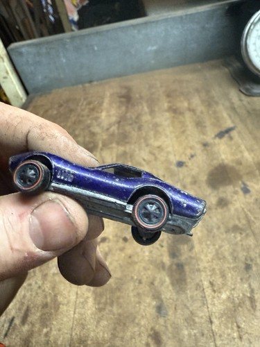 De colección Raro 1968 Mattel Hot Wheels Redline Custom Corvette Púrpura Diecast Juguete - Imagen 5 de 16