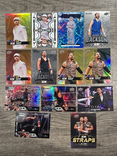AEW Upper Deck Young Bucks Matthew Jackson Nicholas Jackson 13 Card Lot