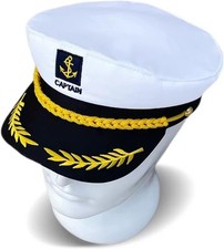 Captain Yacht Hat Cap Sailor Marine Admiral Costume for Halloween...