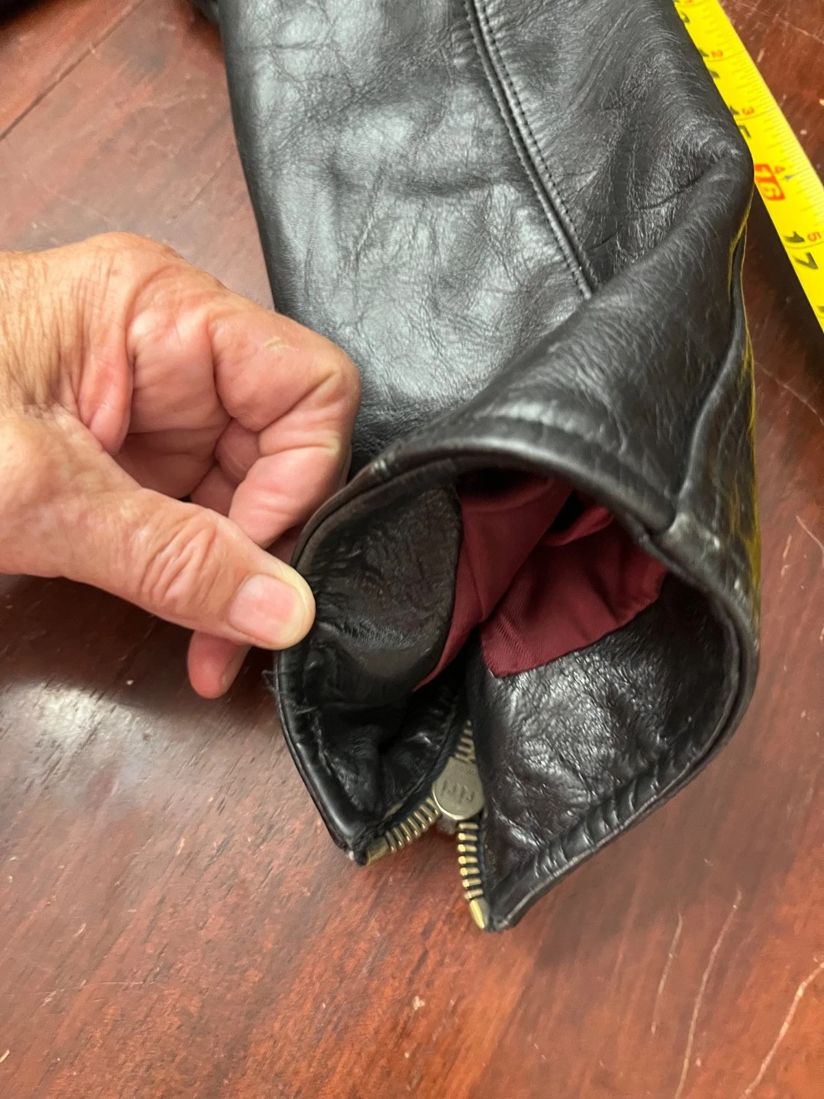 VINTAGE LA MATTA MENS ITALIAN LEATHER JACKET~US L ~ITALY SZ 50~EXCELLENT SHAPE image 18