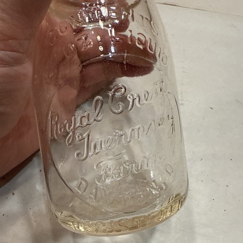 Royal Crest Guernsey Dairy Farm Dayton, OH 12 Oz Milch Sahne Flasche - Bild 4 von 5