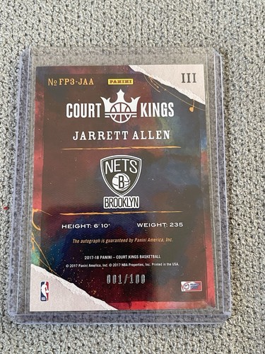 2017-18 Court Kings Jarrett Allen Fresh Paint III Rookie On Card Autograph /100 - Picture 2 of 2