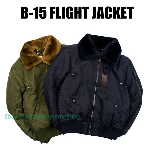 Men's B15 Flight Jacket Military Air Force Pilot Jackets Winter Warm Coat - Picture 1 of 26