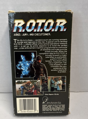R.O.T.O.R. Rotor VHS 1987 Kult Klassiker Horror Sci-Fi B Film 1988 - Bild 3 von 8