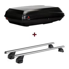 Dachbox G3 BiCube 520+ + Dachträger Menabo Omega Alu für Skoda Octavia II 1Z3