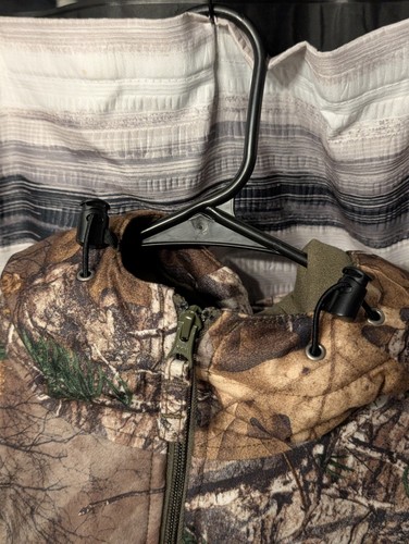 Real Tree Mens Med Hooded Jacket Full Zip Fleece Lined Outdoor Hunting Perfect - Picture 6 of 24