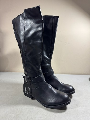 NEW Style & Co Women's Black Wide-Calf Riding Boot Size 6.5M - Picture 1 of 3