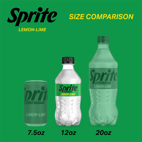 Sprite Zero Sugar Lemon Lime Soda, 12 fl oz Bottles – 8 Pack, Caffeine-Free - Picture 5 of 11