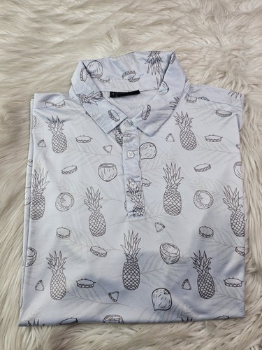 Yatta Golf Poloshirt Herren (L) grau Performance 🍍 � Coconut Stretch 