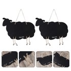 2pcs Mini Chalkboards Sheep Shaped Blackboard Message Board Hanging Memo Board