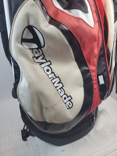 Taylormade Ketel One Stand Borsa da Golf 6 Vie Rosso Nero Bianco Copertura Antipioggia - Foto 17 di 22