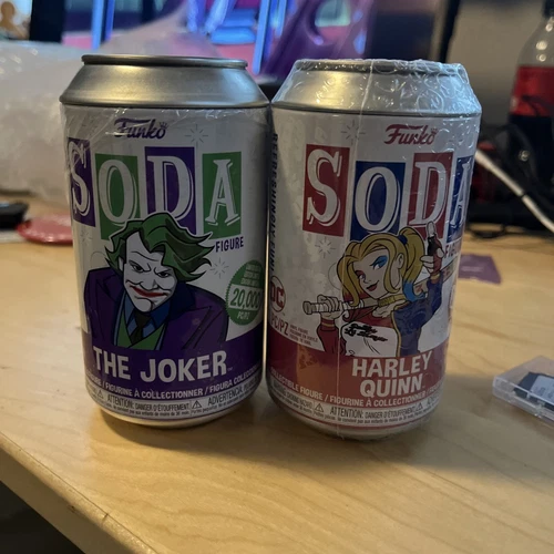 Funko Soda Harley Quinn (Not Opened) and Joker (Opened)