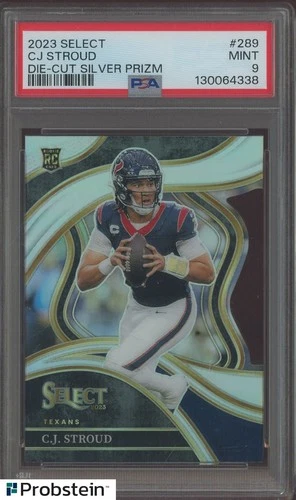 2023 Select Die-Cut Silver Prizm #289 CJ Stroud Texans RC Rookie PSA 9 MINT