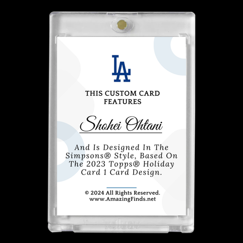 Shohei Ohtani LA Los Angeles Dodgers Christmas Holiday New Mint Baseball Card - Picture 2 of 4