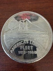 1988 5 oz  999 Silver Round ~ America's Liberty Fleet Battleship Warship