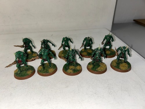 Warhammer Nurgle Plaguebearers Daemons of Chaos Maggotkin Painted and Based C