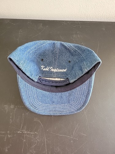 Vintage John Deere Snapback Hat Cap Denim Blue - Picture 3 of 4