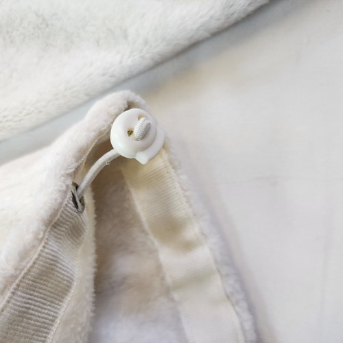 Zero Xposur Fleece Jacket Hooded L White Pockets Cinch Waist Casual Outdoor - Picture 7 of 10