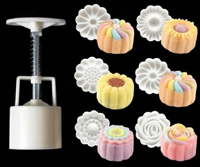 50g 7pcs mooncake moon cake flower shape sunflower mould mold baking craft tool