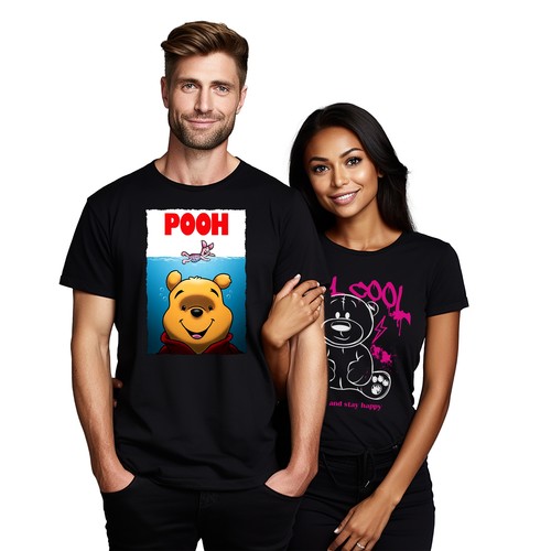 "Pooh's Honey Adventures" - Cute Winnie the Pooh T-shirt, 100% Cotton, Unisex De - Picture 10 of 46