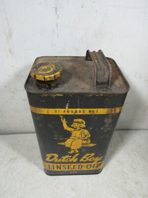 DUTCH BOY ダッチボーイ オイル缶 ヴィンテージ Vintage Dutch Boy Paints Linseed Oil Empty Can | eBay