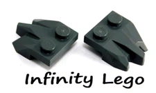 12 LEGO Dark Grey Plate 1 x 2 with 3 Rock Claws Rock Fingers (27261) - 12 Pieces