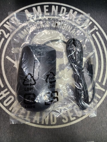 Dell Optical Wired Mouse - Genuine 0DV0RH Black Scroll - Factory New & Sealed