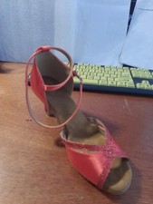 TT Dancewear Ballroom Dance Shoes Red Sparkling Size 8.5 New
