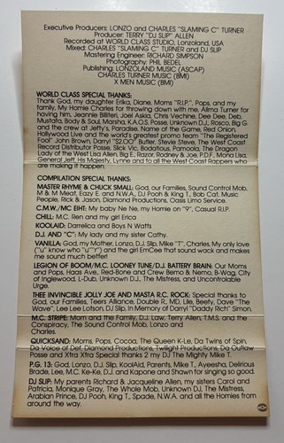 Various – The Compton Compilation - 1989 US Original Cassette Tapes - Picture 5 of 5