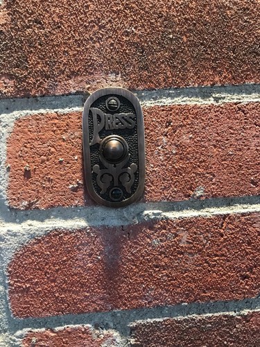 Verkabelt Messing Türklingel Glockenspiel Druckknopf in Öl eingerieben Bronze Finish Vintage De... - Bild 2 von 3