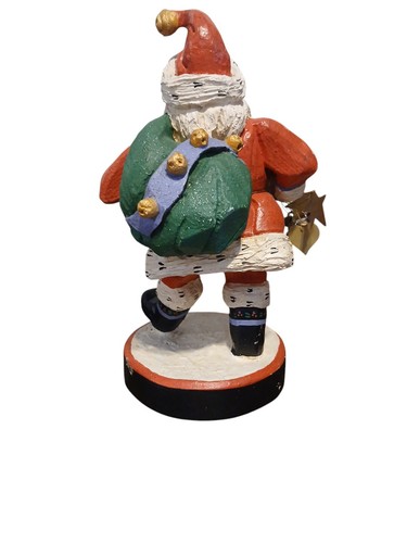 House of Hatten Santa 11” Denise Calla 1992 Vintage Folk Art HTF Rare gold stars - Picture 3 of 5