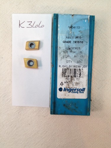 10 NEW INGERSOLL CDE323R15 CARBIDE INSERTS.  GRADE: IN1510 {K366} - Picture 1 of 3