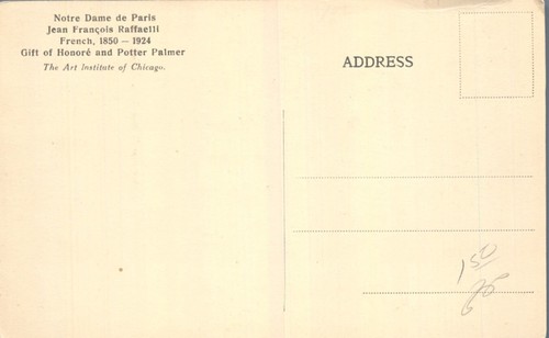 Notre Dame de Paris Jean Francois Raffaelli Kollotypie Max Jaffe Kunst Postkarte - Bild 2 von 2