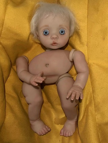 16inch Reborn Baby Doll Peeka Hand-Rooted Hair Painted Kit DIY Parts Belly Plate - Picture 6 of 8